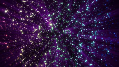 Abstract background of bright multi-colored glowing shiny dots of bokeh stars Stock Illustration