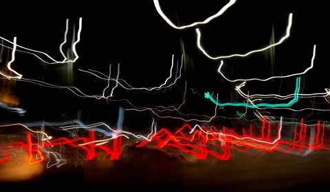 Abstract background with bright, multicolored light rays in motion. Copyspa.. Stock Photos