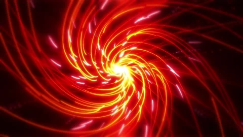Abstract background with bright neon twisted lines in a spiral Stock Footage 293703311