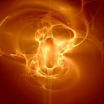 Abstract background of bright orange lines on a black background Stock Illustration