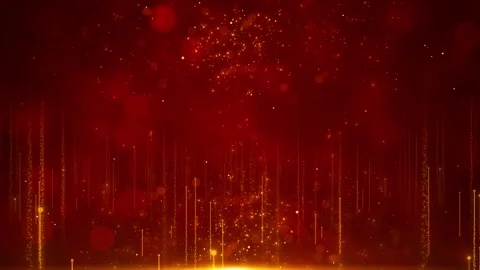 Abstract background of bright orange particles. Flying golden particles and Stock Footage 312432697