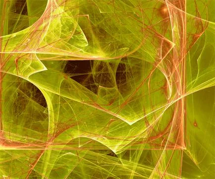Abstract background of bright orange-yellow lines on a black background Illustrazione stock