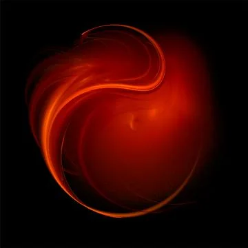 Abstract background of bright orange-yellow lines on a black background Illustrazione stock