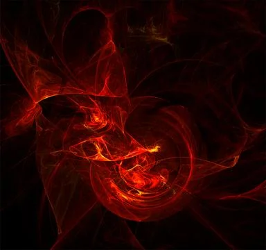 Abstract background of bright orange-yellow lines on a black background Illustrazione stock