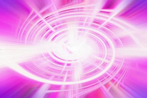 Abstract background with bright pink and white light rays swirling Ilustración de archivo