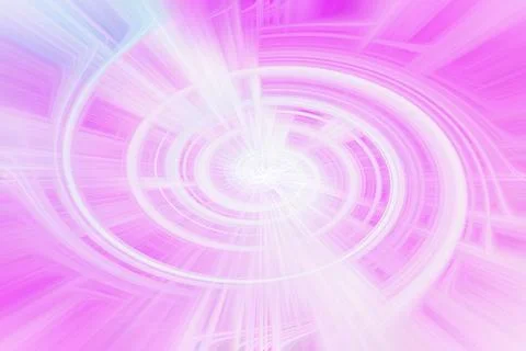 Abstract background with bright pink and white light rays swirling Stock Illustration