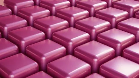Abstract background with bright pink cubes, 3d illustration, 3d rendering. Stock Illustration