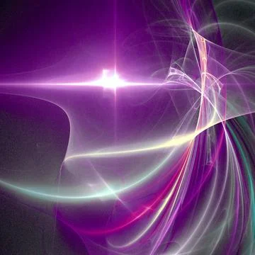 Abstract background of bright purple lines on a black background Stock Illustration