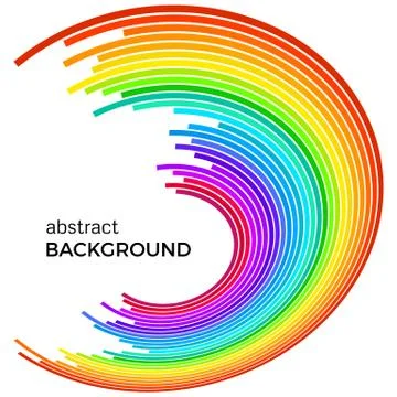 Abstract background with bright rainbow colorful lines Stock Illustration