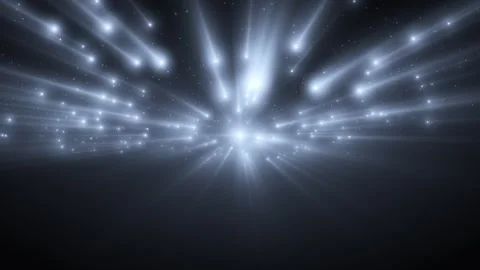 Abstract background with bright rays of light, twinkling stars and glowing du Stock Footage 321770809