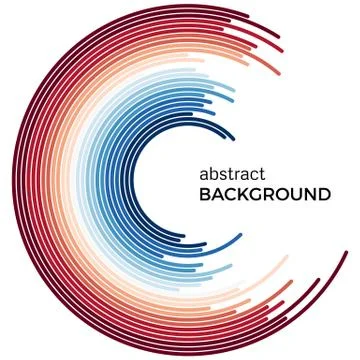 Abstract background with bright red and blue colorful lines Stock Illustration