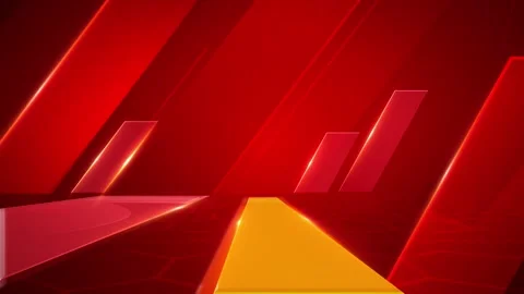 Abstract background of bright red moving cubic pillars. Seamless animation Stock Footage 287920869