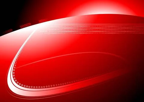 Abstract background Bright red technical background with circles and lines... Stock Photos