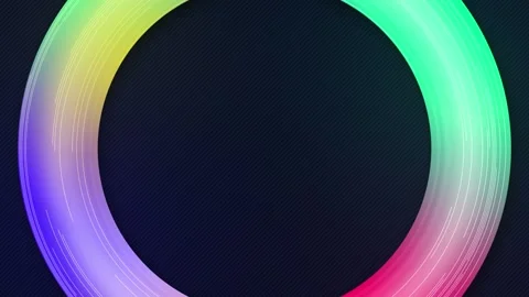 Abstract background with a bright rotating torus. 3d rendering loop animation Video stock 236636934