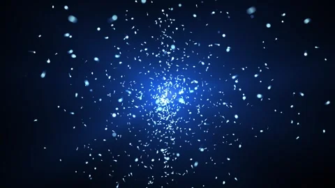 Abstract background of bright shiny blue particles. seamless loop. Stock Footage 304617367