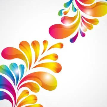 Abstract background with bright teardrop-shaped arches. Stock Illustration