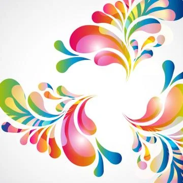 Abstract background with bright teardrop-shaped arches. Stock Illustration