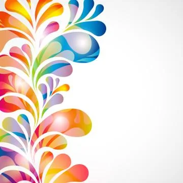 Abstract background with bright teardrop-shaped arches. Stock Illustration