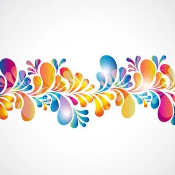 Abstract background with bright teardrop-shaped arches. Stock Illustration