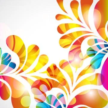 Abstract background with bright teardrop-shaped arches. Stock Illustration