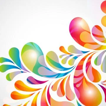Abstract background with bright teardrop-shaped arches. Stock Illustration