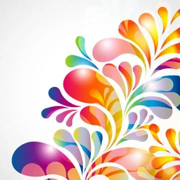 Abstract background with bright teardrop-shaped arches. Stock Illustration