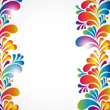 Abstract background with bright teardrop-shaped arches. Stock Illustration