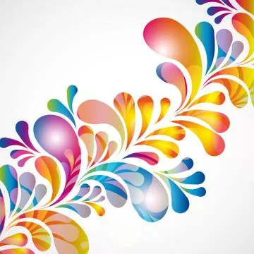 Abstract background with bright teardrop-shaped arches. Stock Illustration