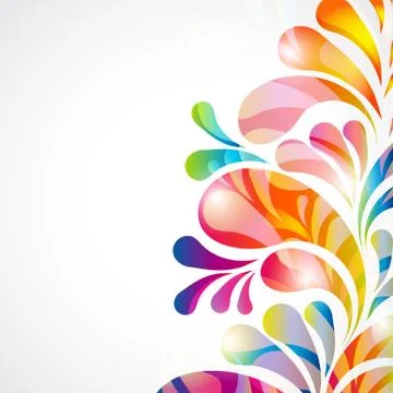 Abstract background with bright teardrop-shaped arches. Stock Illustration
