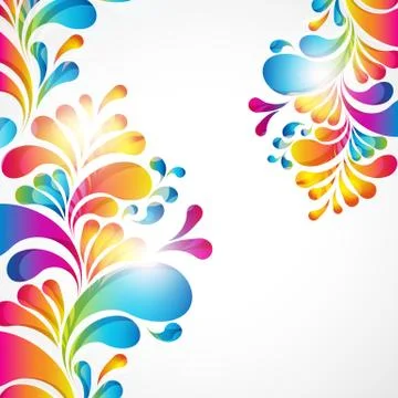 Abstract background with bright teardrop-shaped arches. Stock Illustration