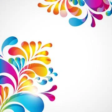 Abstract background with bright teardrop-shaped arches. Stock Illustration