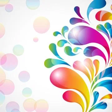 Abstract background with bright teardrop-shaped arches. Stock Illustration