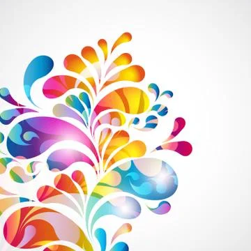 Abstract background with bright teardrop-shaped arches. Stock Illustration