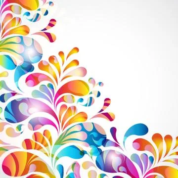 Abstract background with bright teardrop-shaped arches. Stock Illustration