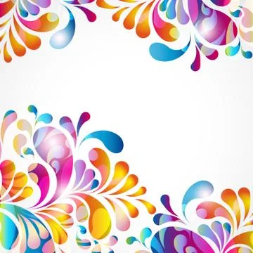 Abstract background with bright teardrop-shaped arches. Stock Illustration