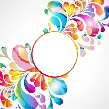 Abstract background with bright teardrop-shaped arches. Stock Illustration