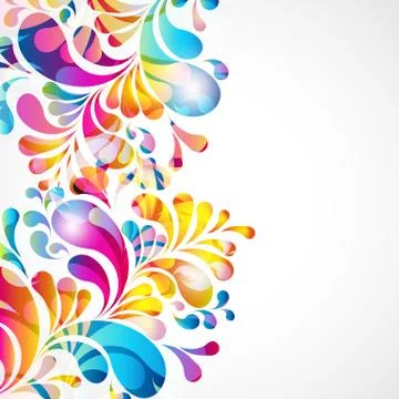 Abstract background with bright teardrop-shaped arches. Stock Illustration