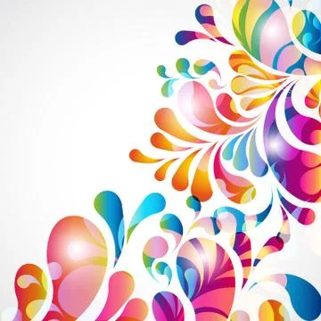 Abstract background with bright teardrop-shaped arches. Stock Illustration