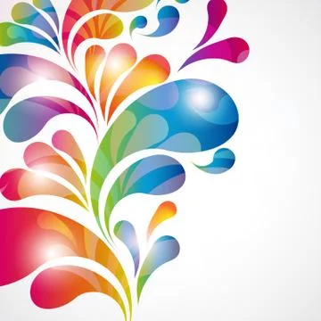 Abstract background with bright teardrop-shaped arches. Stock Illustration