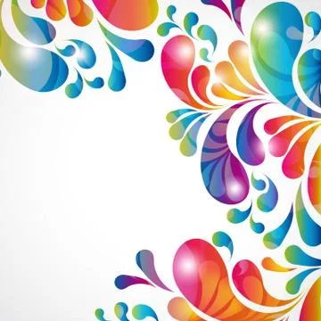 Abstract background with bright teardrop-shaped arches. Stock Illustration