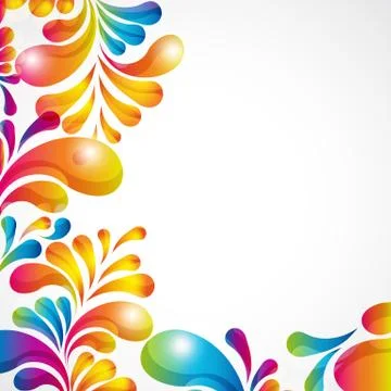 Abstract background with bright teardrop-shaped arches. Stock Illustration