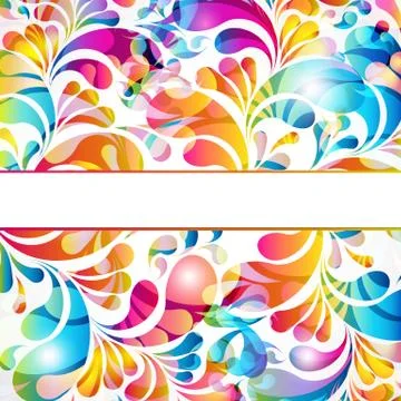 Abstract background with bright teardrop-shaped arches. Stock Illustration
