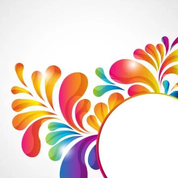 Abstract background with bright teardrop-shaped arches. Stock Illustration
