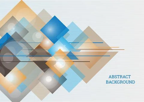 Abstract background. Bright tech geometric background made of rectangles and  Stock Illustration