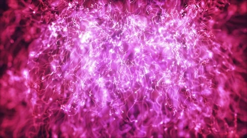 Abstract background with bright wavy particles. Bokeh animation. Stock Footage 318721875