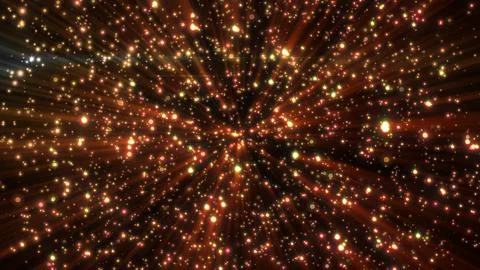 Abstract background of bright yellow glowing shiny dots of bokeh stars and .. イラスト素材