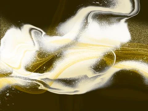 Abstract background brown and light yellow color, Fluid design acrylic artwork Stock Illustration