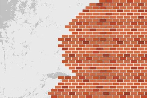 Abstract Background of Brown brick wall - Vector design Stock Illustration