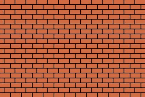 Abstract Background of Brown brick wall - Vector design Stock Illustration
