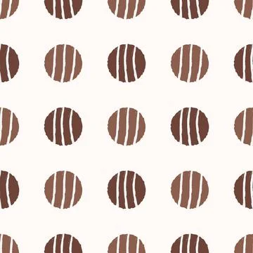Abstract background of brown circles with a white stripe for use in web design Illustrazione stock